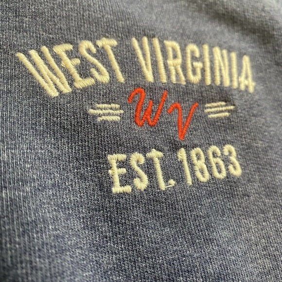 Legacy Casual Apparel West Virginia 1/4 Zip Pullover Mens M Blue Pockets NWT - Picture 3 of 12